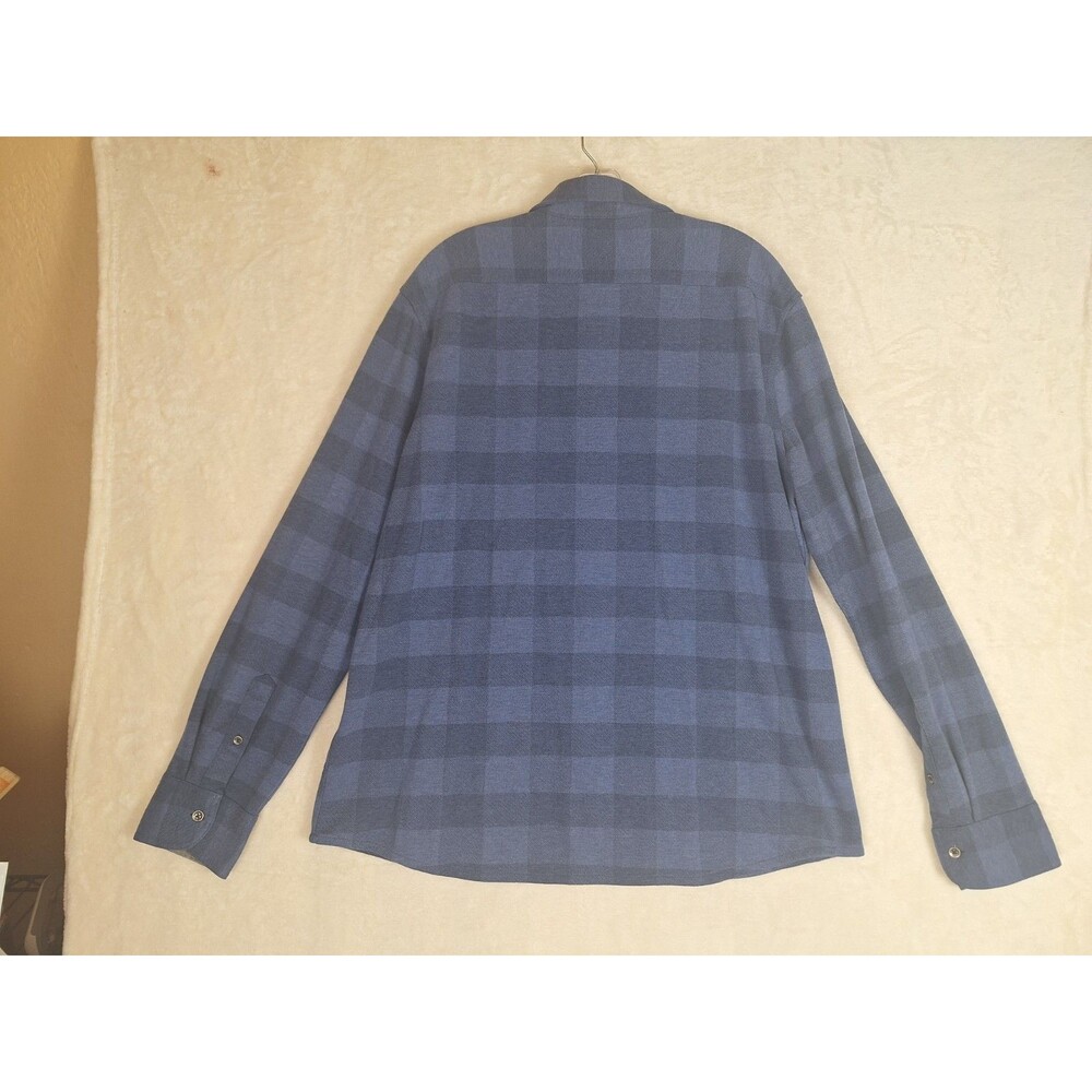 Flag & Anthem Madeflex Flannel Shirt Mens Size XL Button Up Plaid Blue Soft - Picture 10 of 12